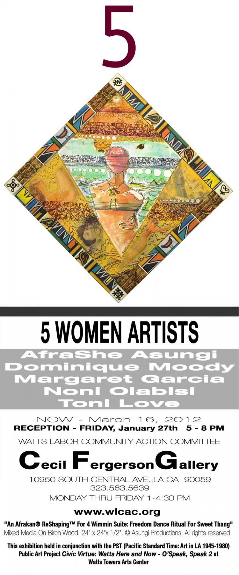 5 Women Artists@ F Gallery Announcement 12 /2011
