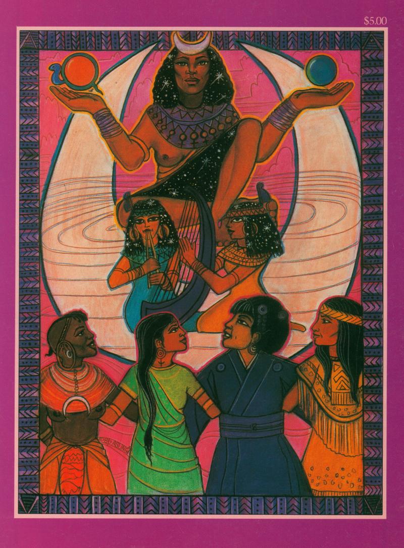Back Cover Art for Woman of Power Magazine, 1986.(C) Asungi Productions